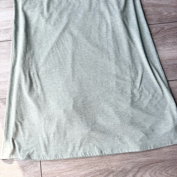 GapFit Brushed Tech Jersey Dress with Built in Shorts in Sage - Picture 5 of 15